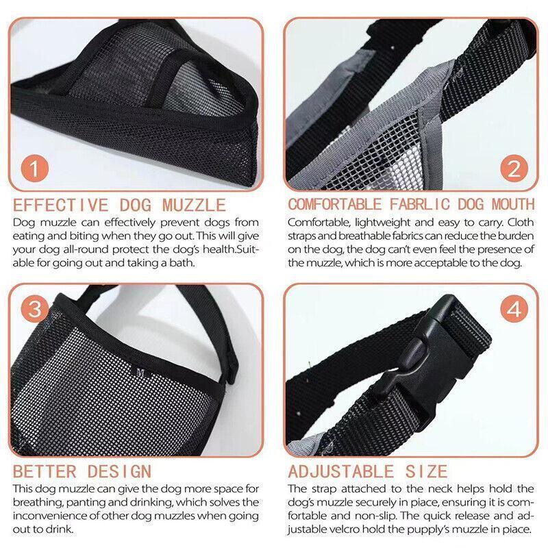 ComfortFit Dog Muzzle for Long-Nosed Breeds