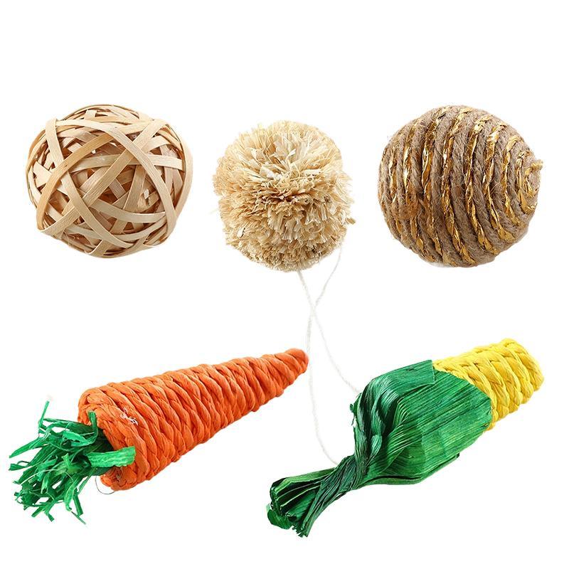 5PCS Rabbit Toys Chewing Ball 7cm