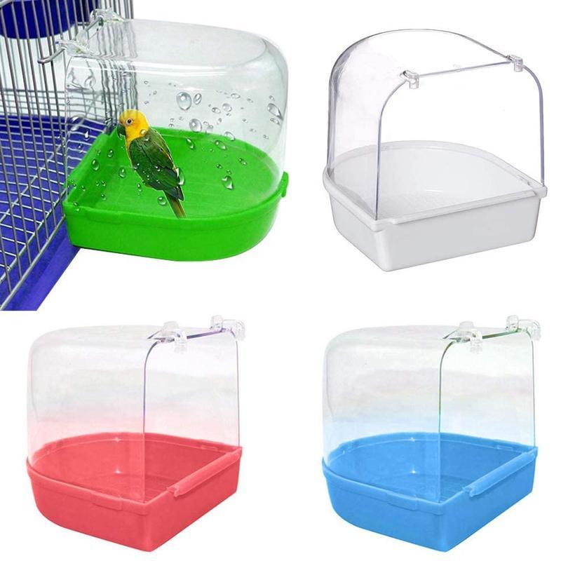 Bird Bath Tub Pet Cleaning 5 Colours 13.5*13*13cm