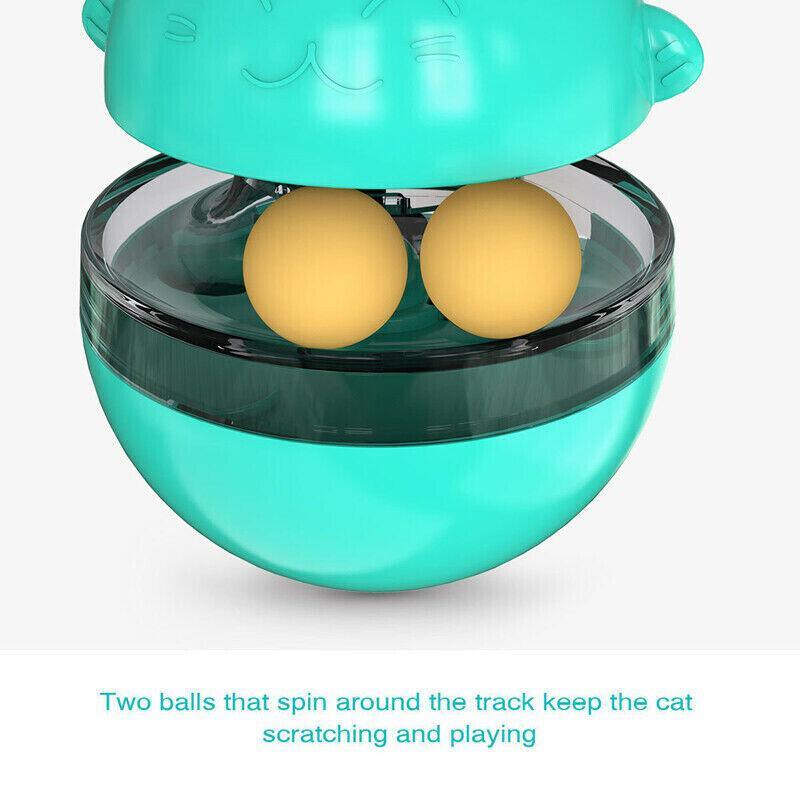 Interactive Cat Toy Treat Dispenser Ball 4 Colours