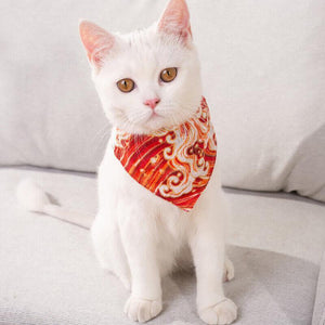 Pet Bandana-Style Collar Saliva Towel Adjustable for Cat Kitten Dog Puppy