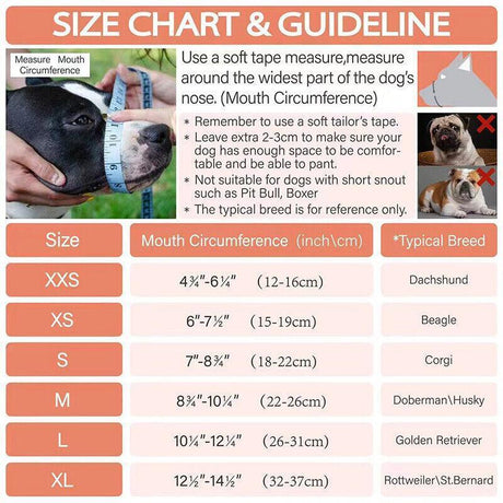 ComfortFit Dog Muzzle for Long-Nosed Breeds