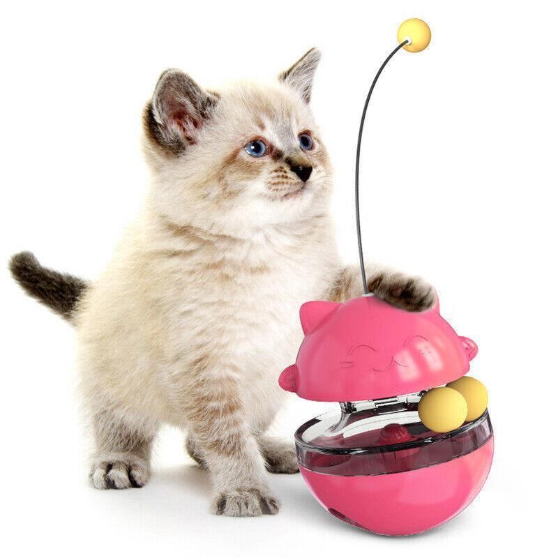 Interactive Cat Toy Treat Dispenser Ball 4 Colours