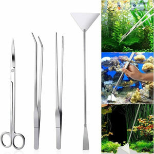 Stainless Steel Aquarium Tool Kit Curved Scissors