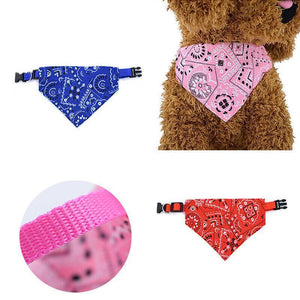 S/M/L Adjustable Pet Dog Bandana Collar Triangle Scarf For Puppy Cat Neckerchief