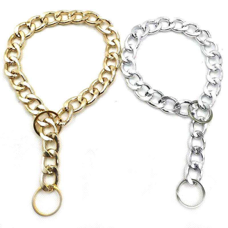 Heavy-Duty Dog Chain Collar Silver