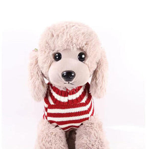 Pet Jumper Sweater Knitwear Red Thick Stripes