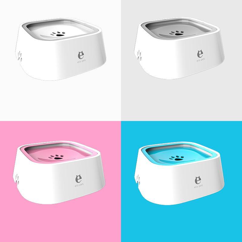 1.5L No-Spill Pet Dog Cat Water Bowl 4 Colours