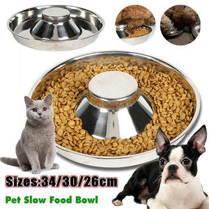 Feeder Bowl Stainless Steel Cat Bowls 26/30/34cm