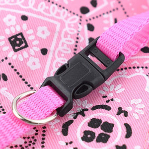 Adjustable Pet Neck Scarf Designer Dog Collars Pink