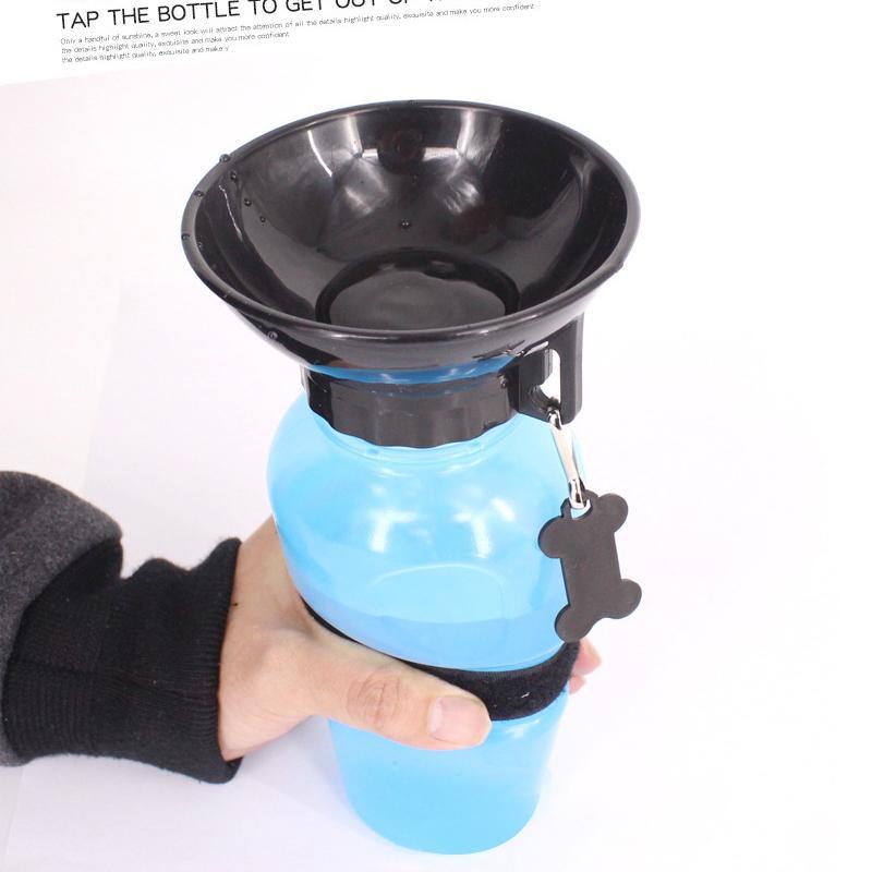 500ml Dog Cat Water Bottle Blue Pink Grey