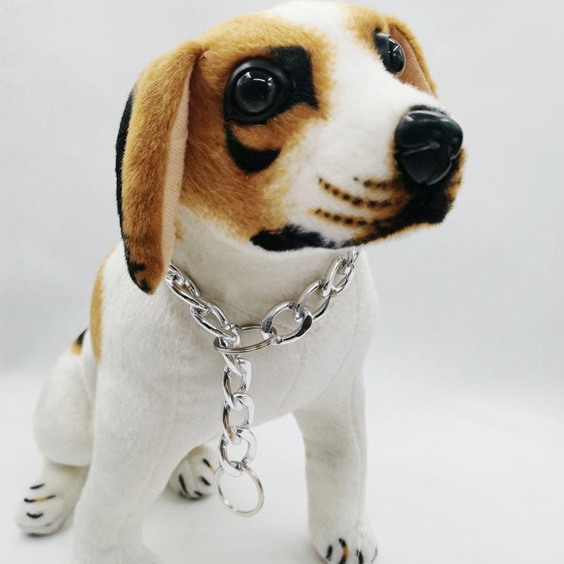 Heavy-Duty Dog Chain Collar Silver