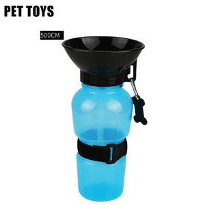 500ml Dog Cat Water Bottle Blue Pink Grey