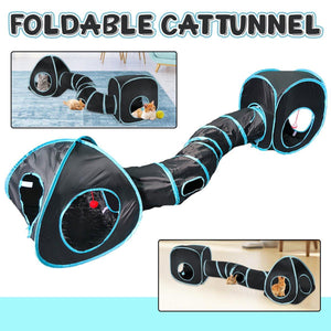 Versatile 3-in-1 Collapsible Cat Tunnel Interactive Play Space