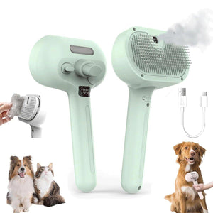 2 in 1 Spray Cat Brush for Grooming & Detangling Cat Vacuum Brush for Pets