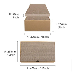 Cat Scratching Boards with Cardboard Box - 5 Pieces Set