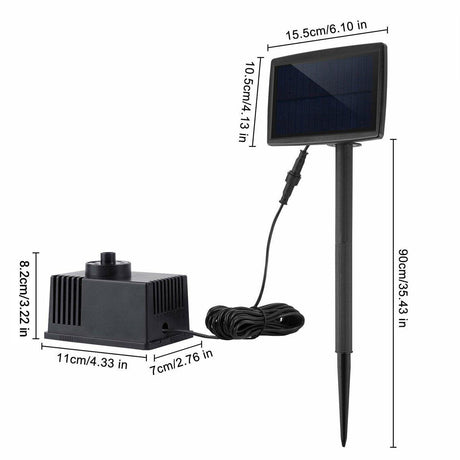 Solar Fountain for Garden and Pond with Filter Pump