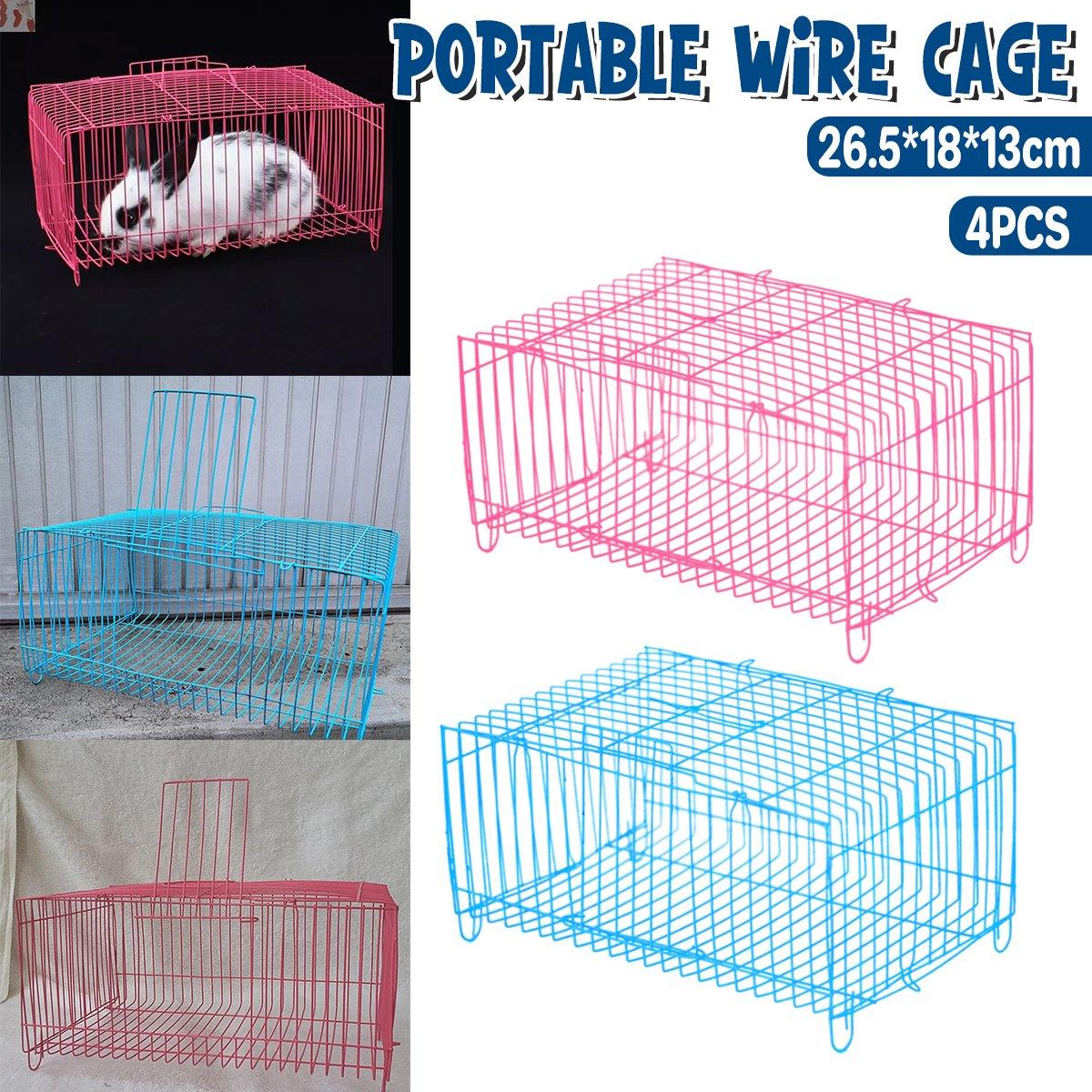 4PCS Pet Transport Cage Set Durable & Lightweight for Small Pets