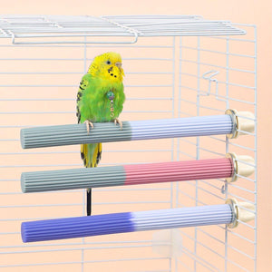 Non-Slip Silicone Parrot Perch Stand Stick Grinding Claw Bird Cage Accessories