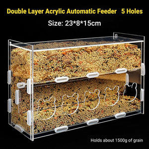 Automatic Acrylic Chicken Feeder Rutin Pet Supplies for Poultry Feeding System