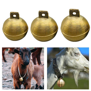 2PCS Durable Brass Animal Bells Loud Tracking Bells for Cows Dogs & Pets