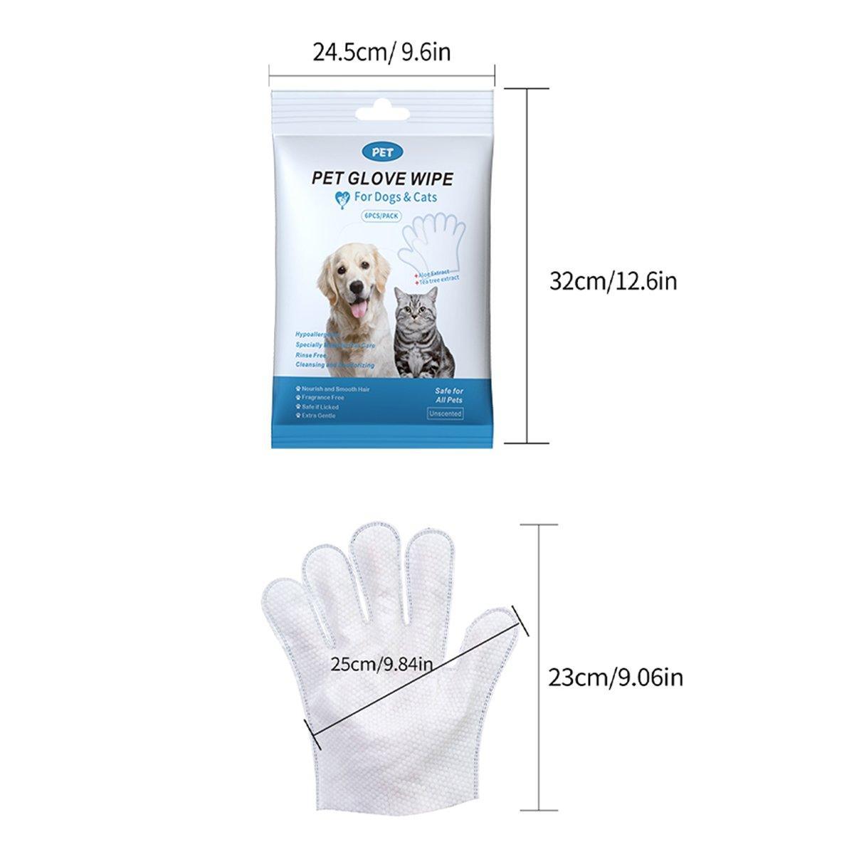 Cat Dog Cleaning Gloves Wipes Fur Disposable Glove Wipes Face Washing Grooming