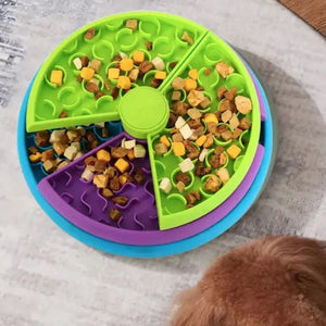 Interactive Slow Feeder Dog Bowl Rotating Design for Healthy Eating