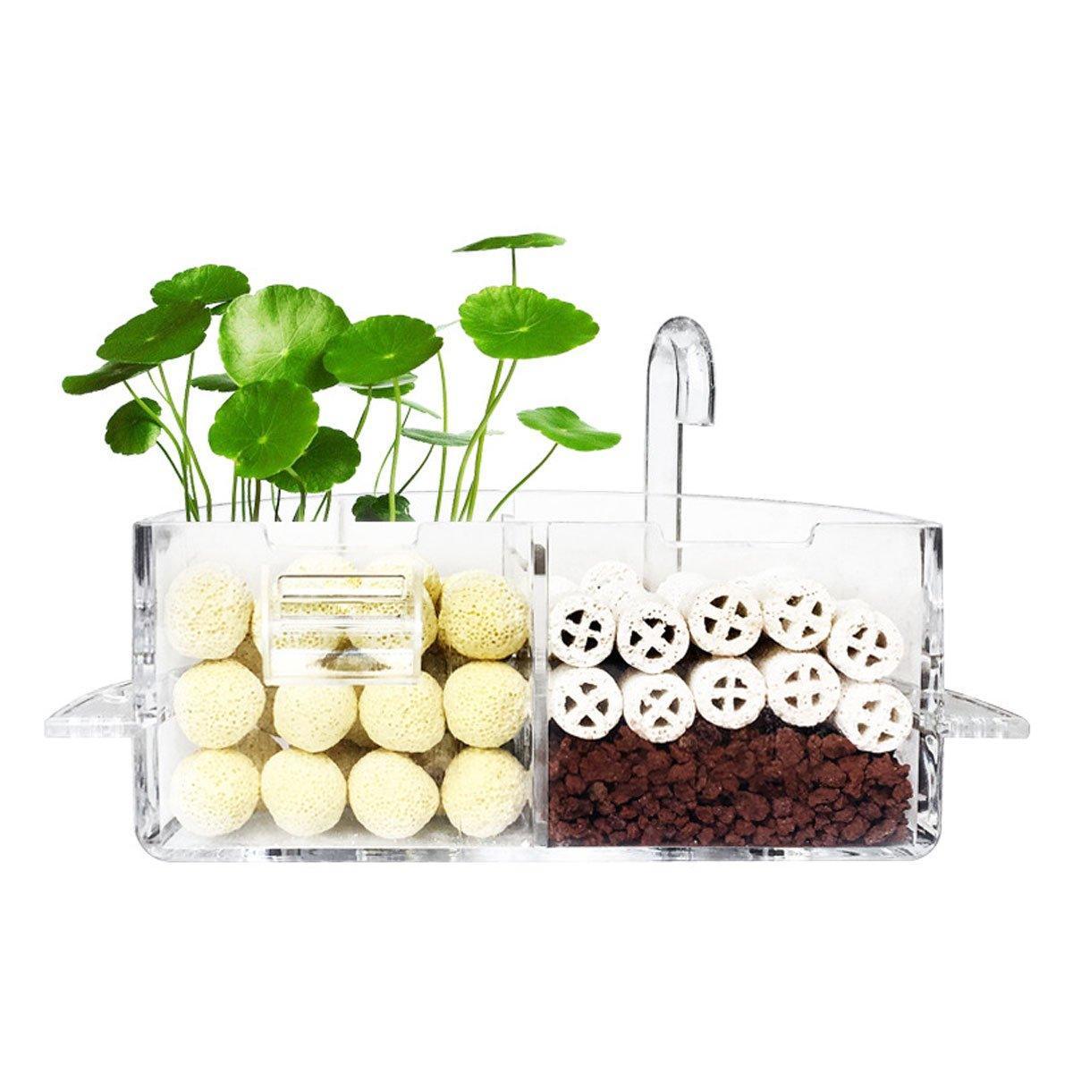 Round Fish Tank Filter Box Aquarium Trickle Box Small External Top Quiet Water Purification