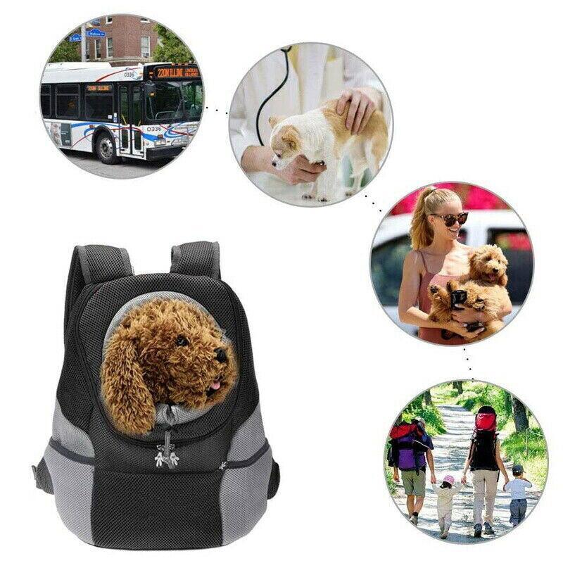 Dog Front Carrier Backpack Puppy Travel Mesh Pet Dog Carrier Backpack Black