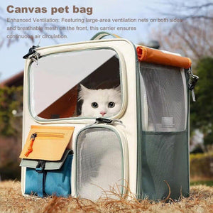 Cat Bag Large Capacity Portable Pet Backpack With Trolley Case