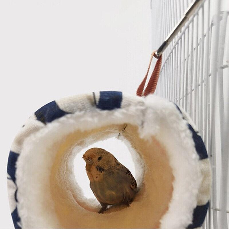 Pet Tunnel Hammock Linen Plush Cotton Cage Hanging Guinea Pig Hamster Warm Sleep