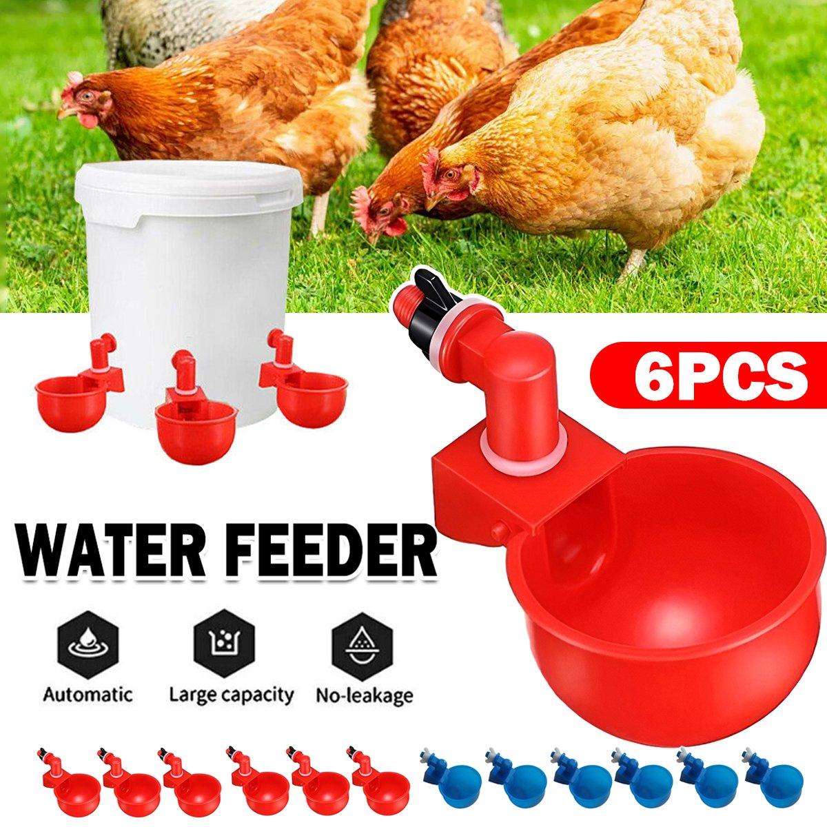 Leak-Proof Automatic Poultry Water Feeder Durable & Easy Install 6pcs