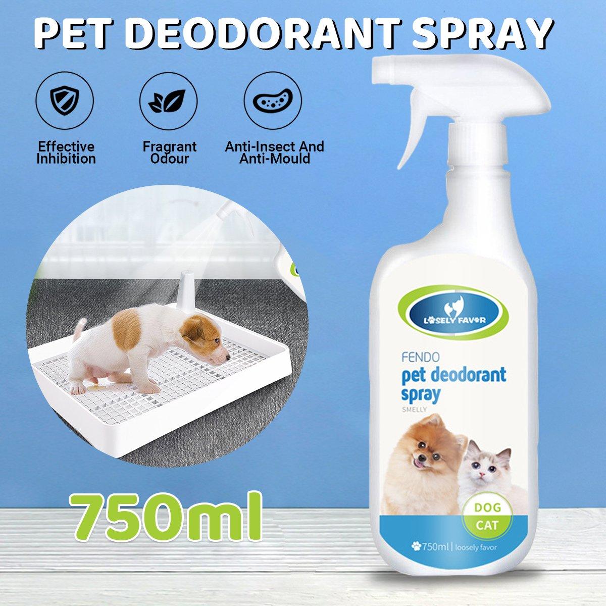 750ml Pet Odor Eliminator Spray for Dogs and Cats - Indoor Cat Litter Freshener