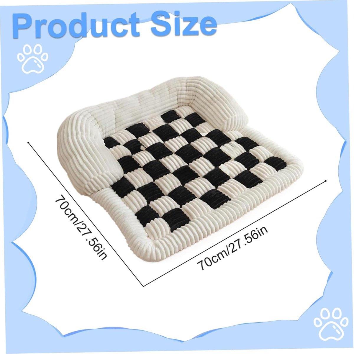 Checkerboard Pet Bed Mat Comfortable Sofa for Cats & Small Dogs