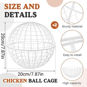 2pcs Durable Rabbit Cages with Rollable Design for Small Pets