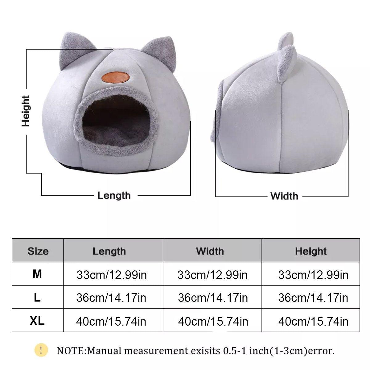 Cat Warm Cozy Pet Bed Indoor Cat Litter House for Cold Weather