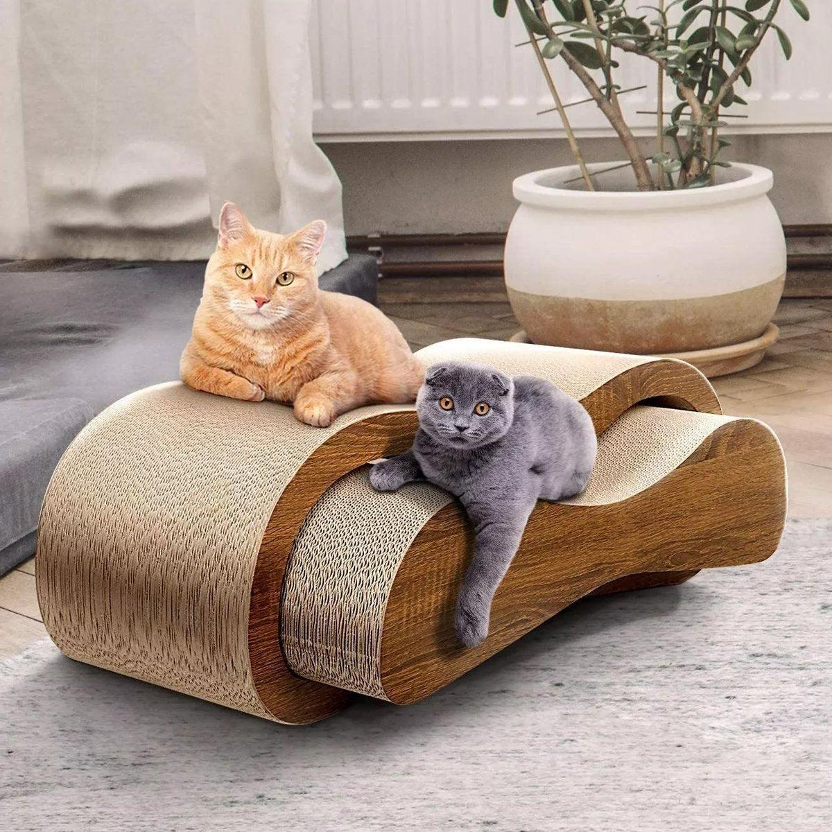 2-in-1 Cat Scratching Post & Lounger