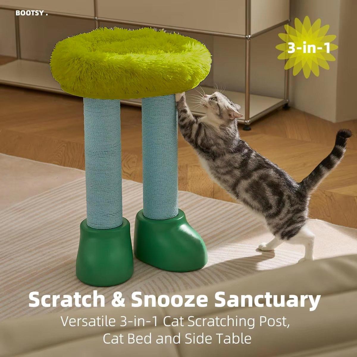 Makesure Boot-Shaped Cat Scratcher Multi-Functional Cat Bed & Side Table