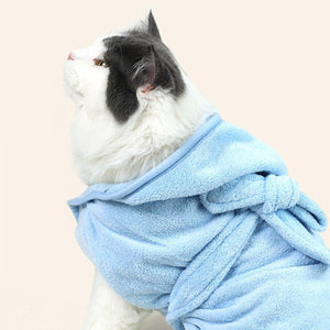 Absorbent Dog and Cat Bath Towel Microfiber Pet Bathrobe