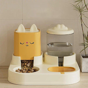 Pet Cartoon Feeding Bowl Universal Water Feeder Cat Dog Food Dish Durable Stand