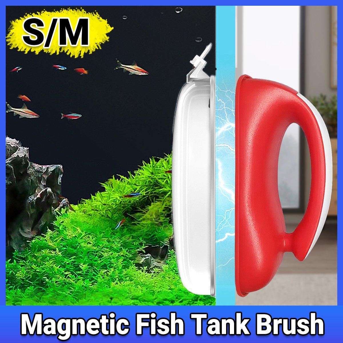 Aquarium Fish Tank  Magnetic Brush With Scraper