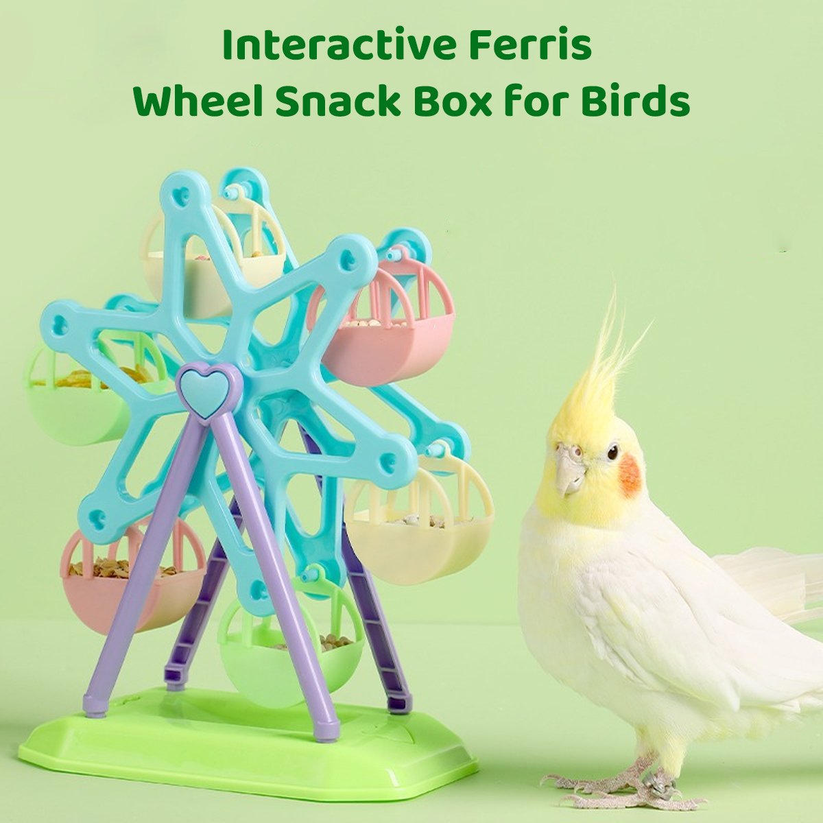 Interactive Ferris Wheel Snack Box Bird Toy Bird Feeder