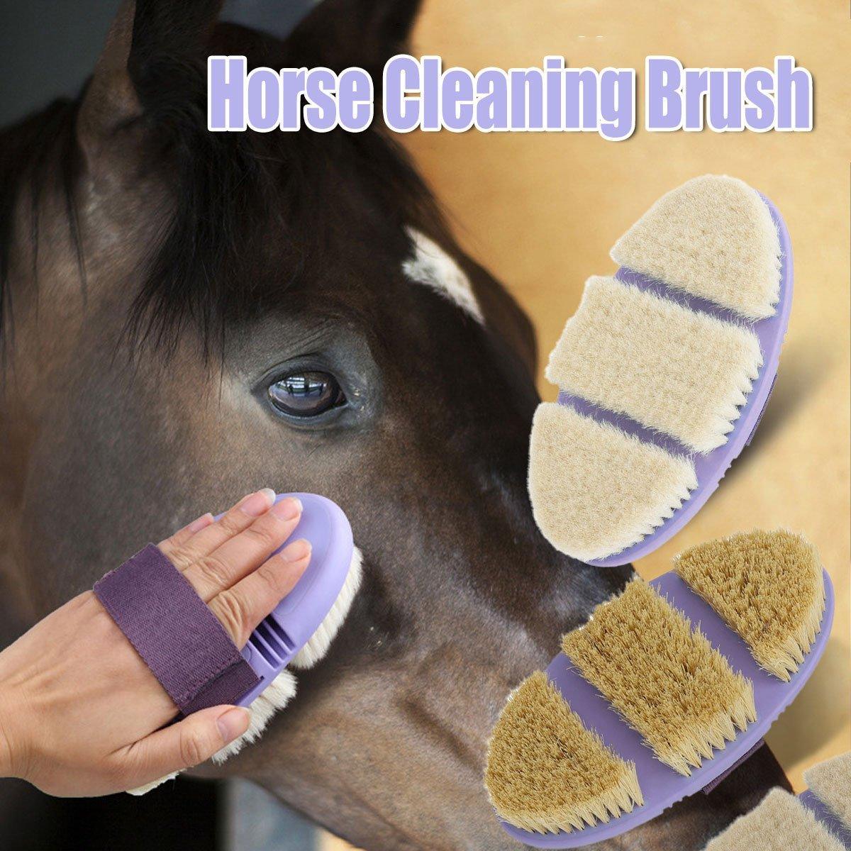 Oval Bendable Horse Grooming Brush for Cleaning Shedding Massage Care Supplies