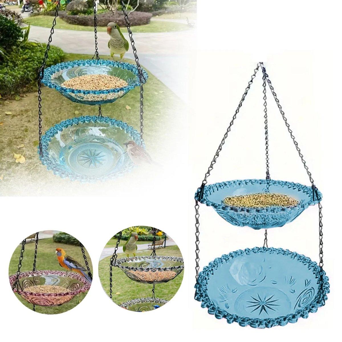 Outdoor Two-Layer Hanging Bird Feeder