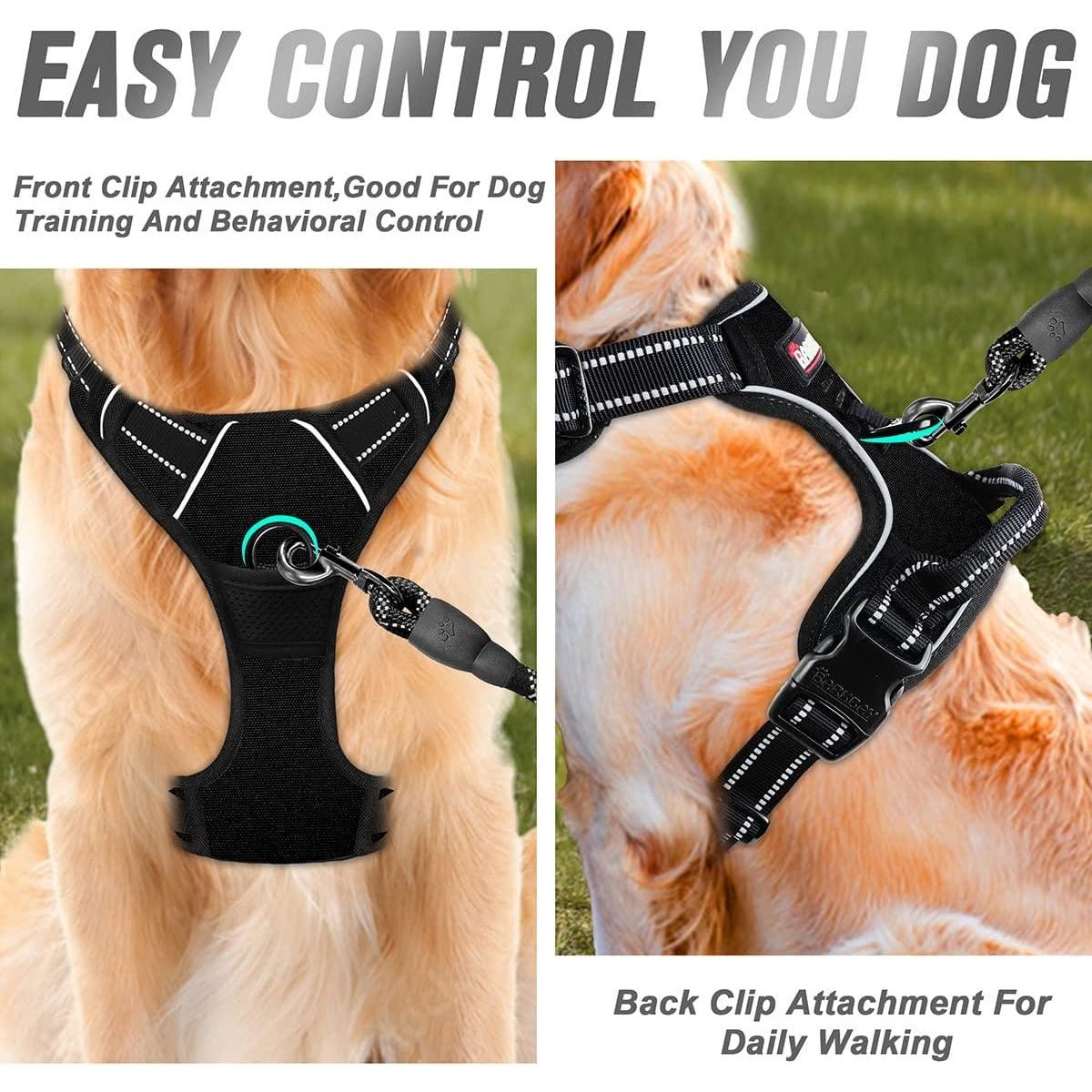 Adjustable No-Pull Dog Harness for Safe & Comfortable Walks S-XL