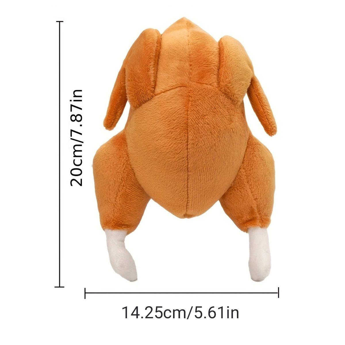 Durable Roast Chicken Plush Dog Toy with Squeaker Fun for All Dogs