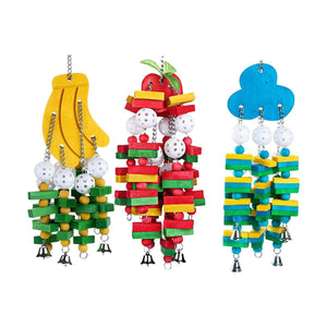 Interactive Colorful Wooden Parrot Toy Set