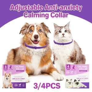 3/4pcs Calming Collar for Cats and Dogs Soothing Pet Relief Collar Long Lasting