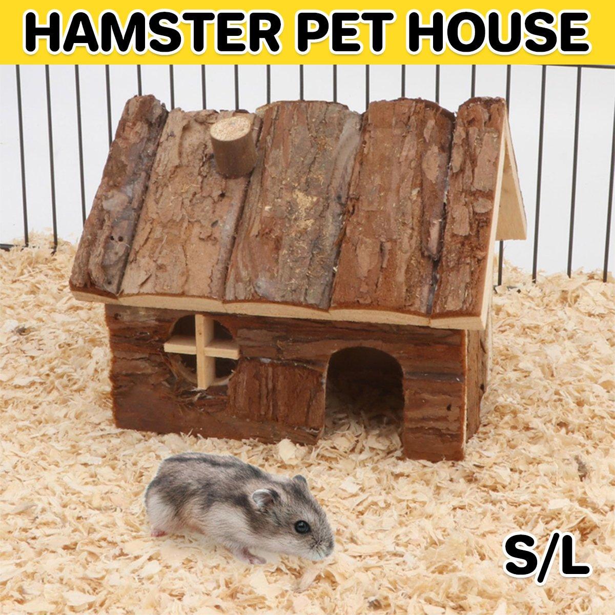 Natural Wood Hamster House S/L