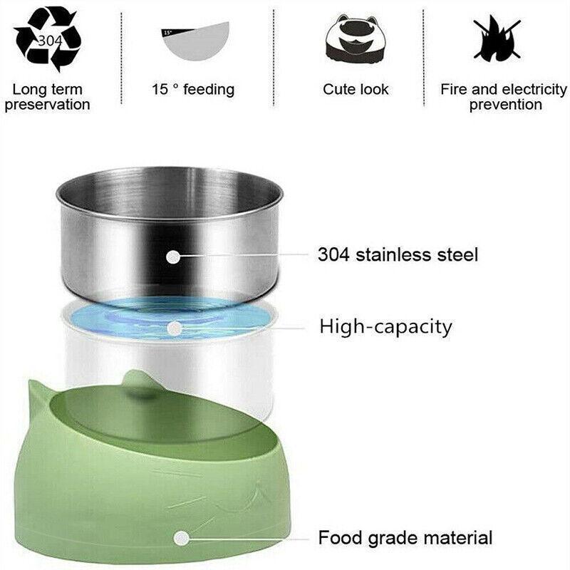 Non-slip Stainless Steel Cat Bowls 7 Colours